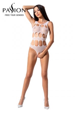 Body ouvert résille BS083 - Blanc