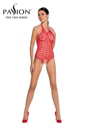 Body résille ouvert BS087 - Rouge