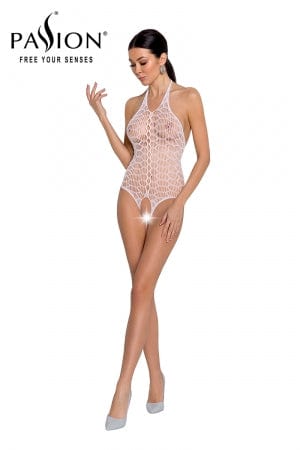 Body résille ouvert BS087 - Blanc