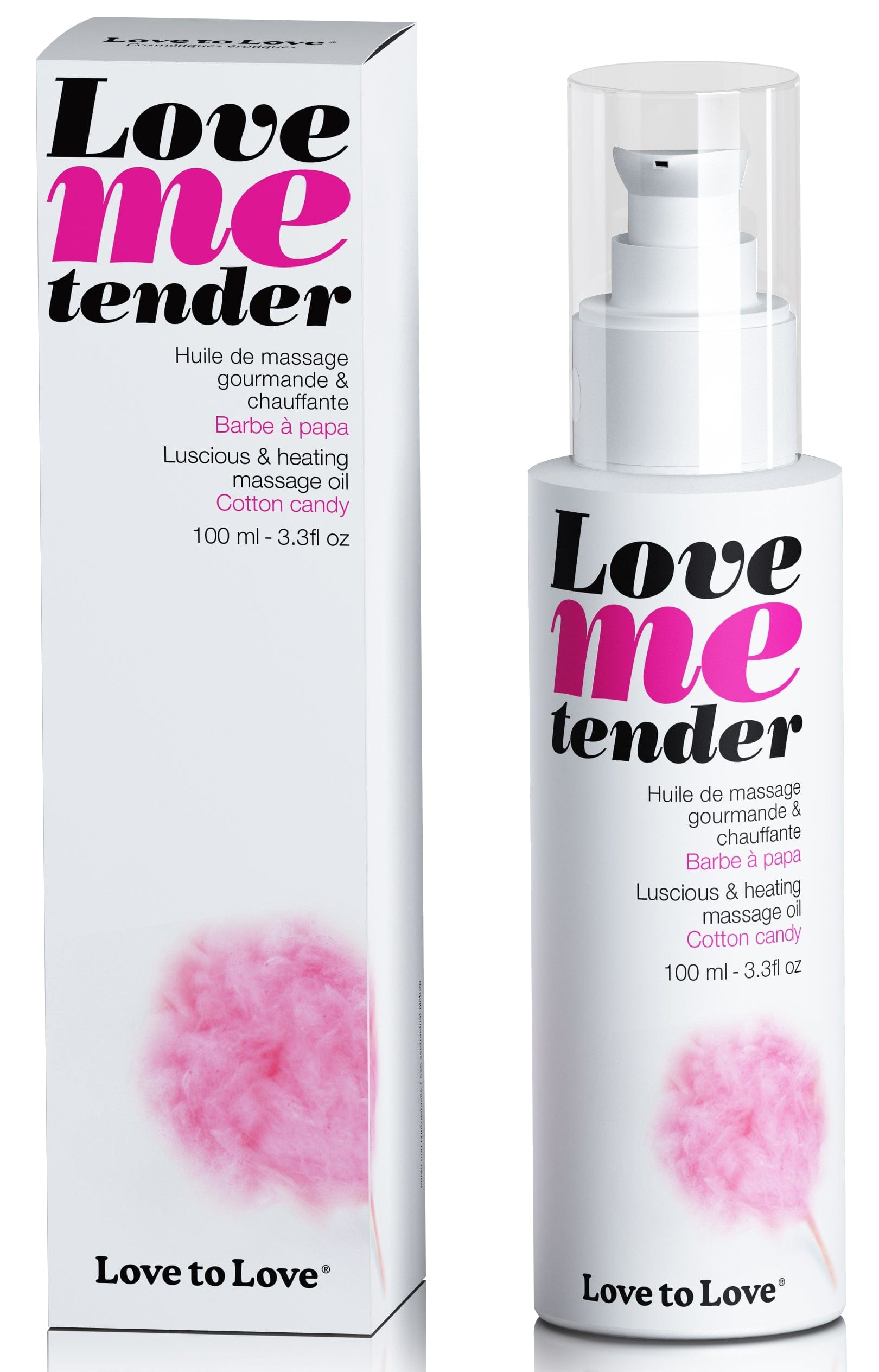 Huile de massage Love Me Tender Barbe à papa 100ml