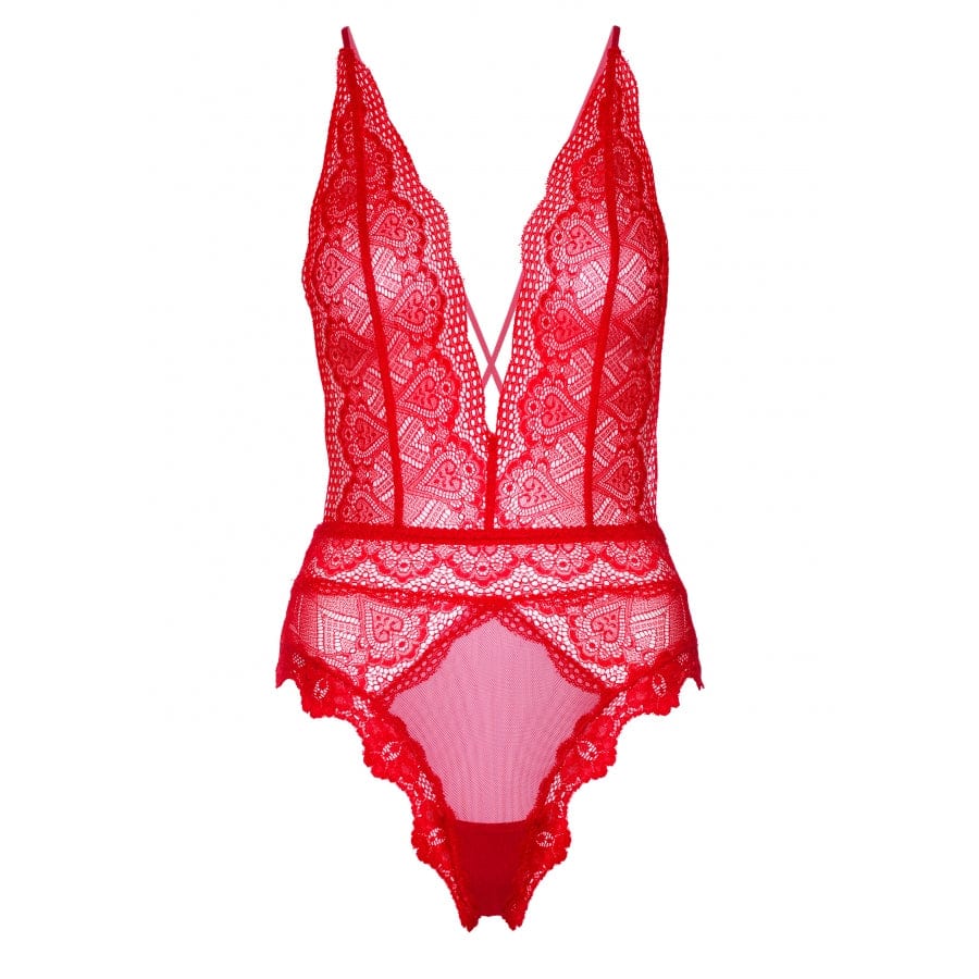 Body Deep-V Lace Rouge