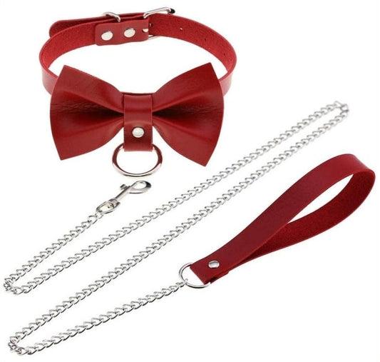 Collier laisse Bowy Slave Rouge