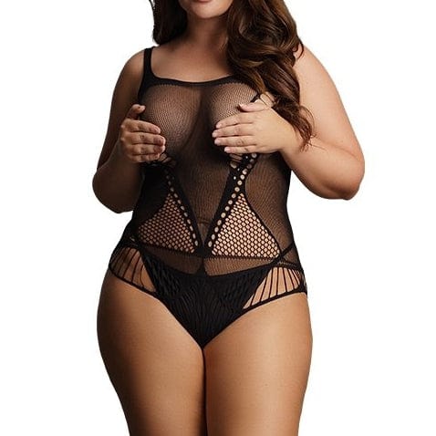 Body Grande Taille CONTRAST NET Noir