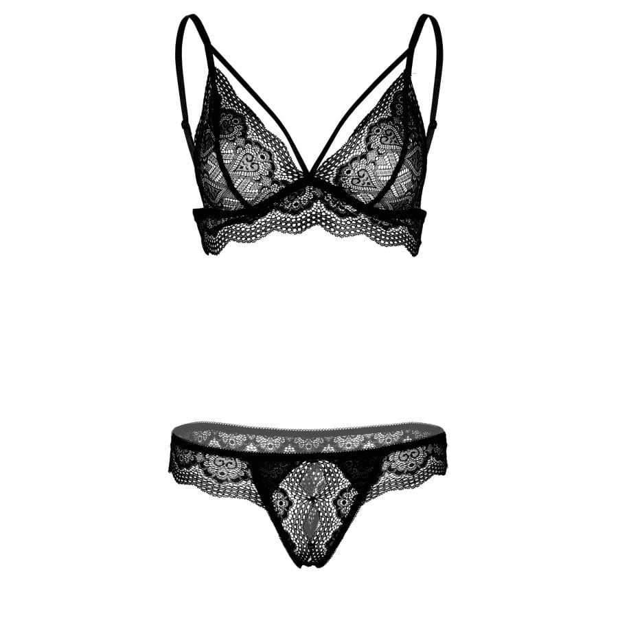 Ensemble Lace Bra 2 Pièces Noir