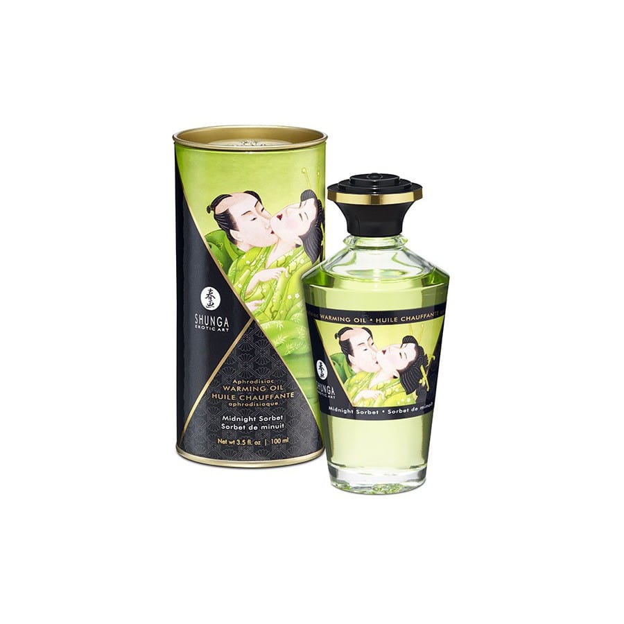 Huile de massage Chauffante Aphrodisiaque - Sorbet de MINUIT 100 mL