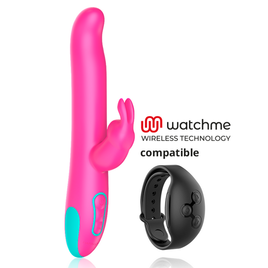 HAPPY LOKY - PLUTO LAPIN VIBRATEUR ET ROTATEUR WATCHME TECHNOLOGIE SANS FIL COMPATIBLE