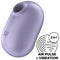 SATISFYER - STIMULATEUR ET VIBRATEUR DOUBLE AIR PULSE PRO TO GO 2 VIOLET