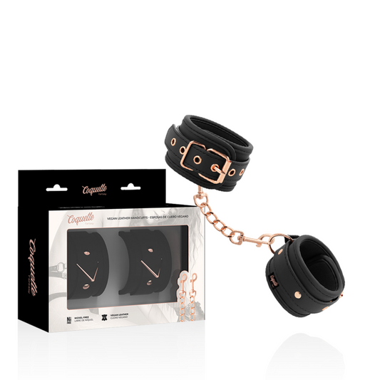 Menottes Coquettes en Cuir Vegan - L'Accessoire Sexy pour Vos Jeux de Bondage