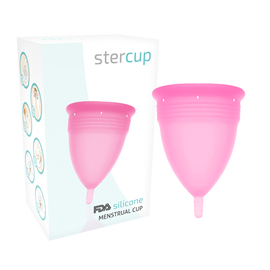 STERCUP - COUPE MENSTRUELLE EN SILICONE FDA ROSE - TAILLE L