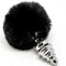 ALIVE - PLUG DE PLAISIR ANAL SPIRAL METAL FLUFFY NOIR TAILLE L