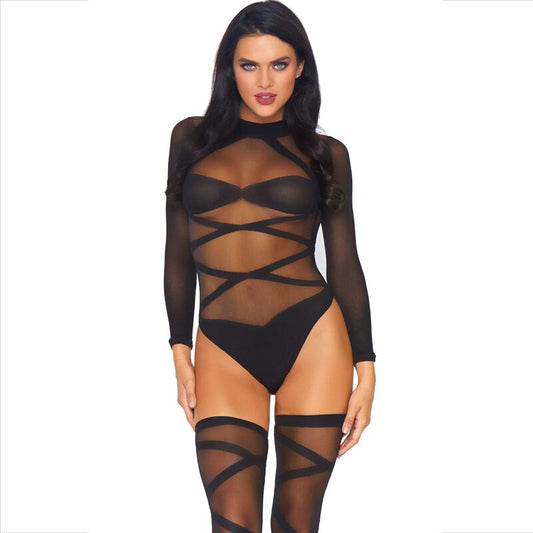 Ensemble Lingerie Sexy 2 Pièces avec Bas Cuissards