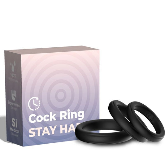 ARMONY - BAGUE TRIPLE SILICONE NOIRE