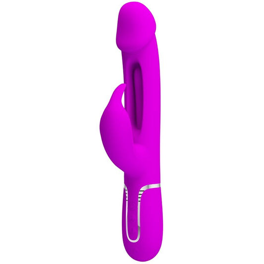 PRETTY LOVE - VIBRATEUR DEJON RABBIT 3 EN 1 MULTIFONCTION  FUCSIA