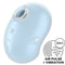 SATISFYER - CUTIE GHOST VIBRATEUR POSER BLEU CLAIR