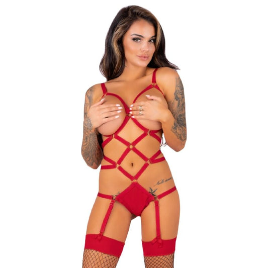 Ensemble Sexy Thiara Rouge - Lingerie Audacieuse et Élégante