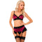 LIVCO CORSETTI FASHION - NAHIR LC 20214 SOUTIEN-GORGE + CULOTTE + PORTE-JARRETELLES S/M