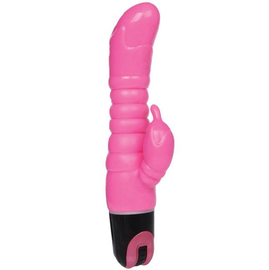 Vibromasseur Rose 22.5 cm - Double Sensation Coquine