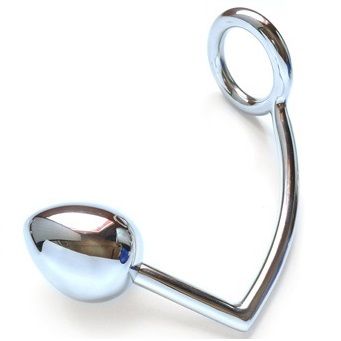 Cockring Anal en Acier Chirurgical avec Boule Stimulante