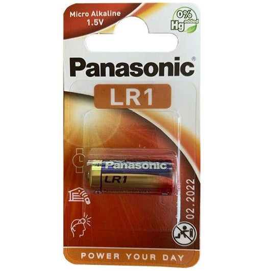 PANASONIC - ALCALINE BATTERY LR1 1.5V BLISTER 1 UNITÉ