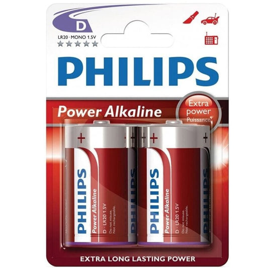 Piles D Alcalines PHILIPS : Énergie à emporter