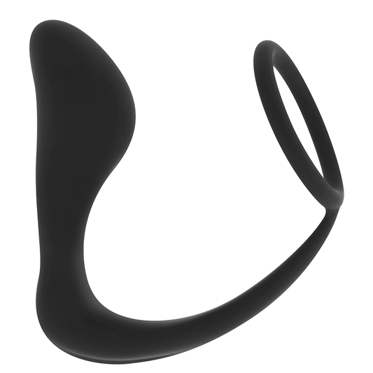 OHMAMA - PLUG ANAL EN SILICONE AVEC ANNEAU 10,5 CM