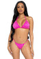 Ensemble de bikini Domino rose - Leg Avenue