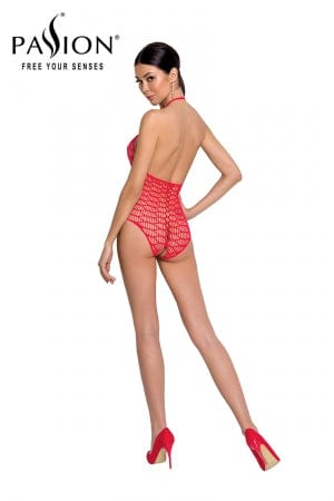 Body résille ouvert BS087 - Rouge