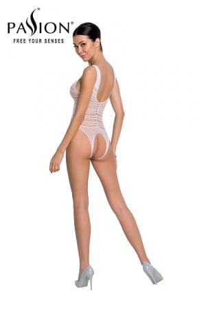 Body résille ouvert BS086 - Blanc