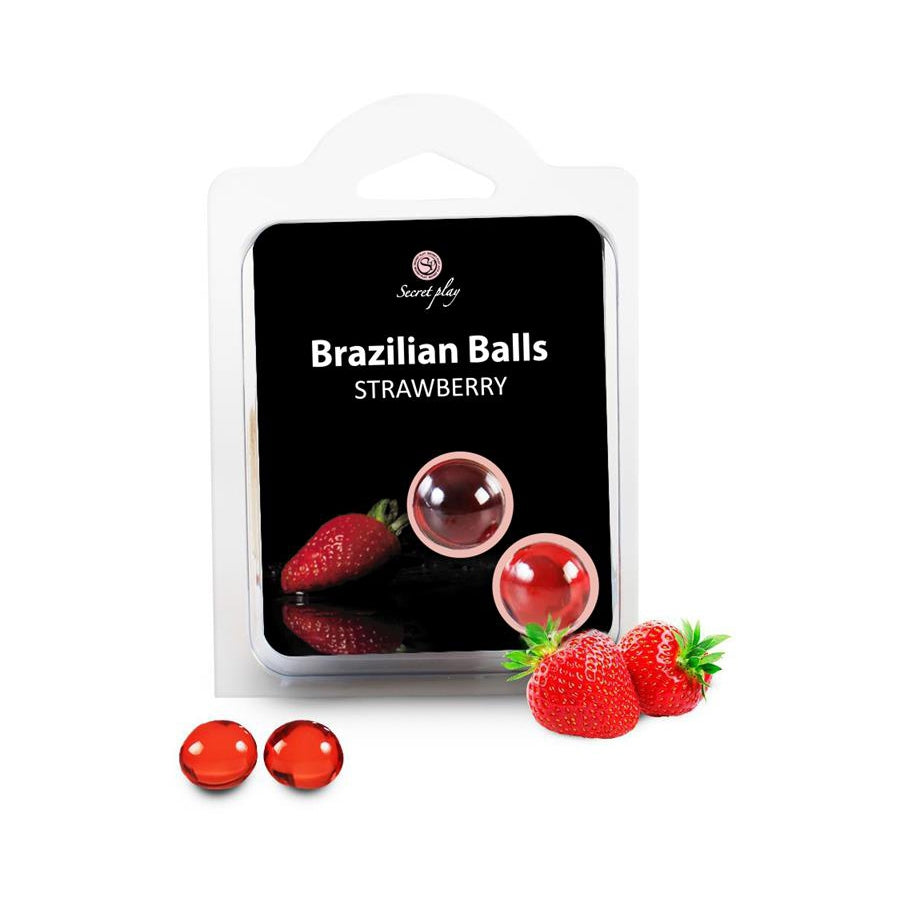 Boules de massage BRAZILIAN BALLS Fraise x2
