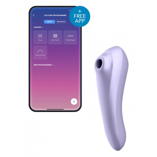 Stimulateur de clitoris connecté DUAL PLEASURE Mauve