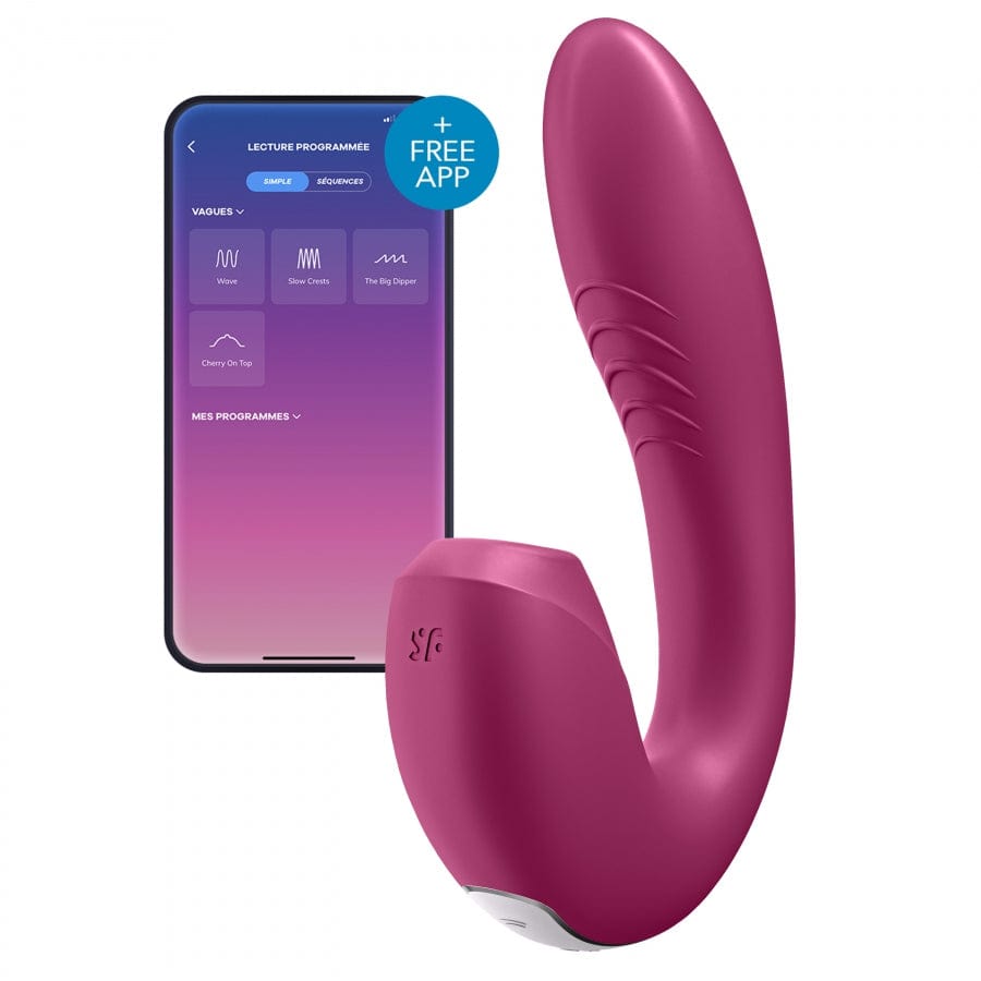 Stimulateur connecté Sunray Satisfyer Framboise